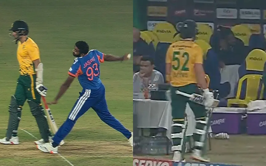 Controversy around Bumrah's 100th T20I wicket! Brevis fumes after umpire's blunder Controversy around Bumrah's 100th T20I wicket! Brevis fumes after umpire's blunder